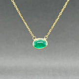 Estate 14K Y Gold 1.13ct Emerald Necklace