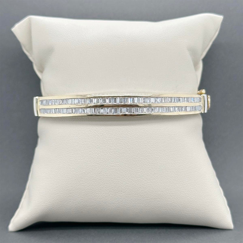 Estate 14K Y Gold 3.05ctw Diamond Bangle Bracelet