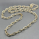 Estate 14K Y Gold 5.50mm 24.75” Paperclip Link Chain