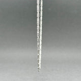 Estate 14K W Gold 1.50mm 24” Bar Link Chain