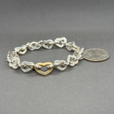 Estate Tiffany & Co. SS 18 Heart Link Bracelet