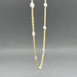 Estate 14K Y Gold 1.50ctw G-H/SI2 Diamond By The Yard Necklace