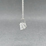 Estate 14K W Gold 0.91ct F/VS2 Diamond Pendant
