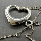 Estate Tiffany & Co. SS Peretti 22mm Open Heart Pendant