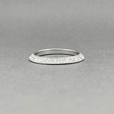 Estate 14K W Gold 0.30ctw One Sided Pave Diamond Ring