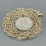 Estate 14K Y Gold 2.6mm 38.25” Paperclip Link Chain