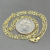 Estate 14K Y Gold 3.01mm 18” Figaro Chain