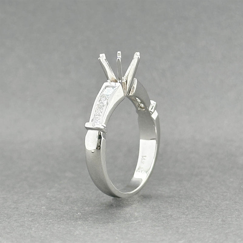 Estate 14K W Gold 0.52ctw Diamond Eng. Ring Semi-Mount