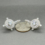 Estate Judith Ripka SS Diamonique CZ Drop Earrings