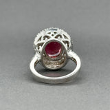 Estate 14K W Gold 6.39ctw Tourmaline & Diamond Cocktail Ring