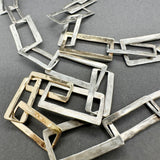 Estate SS 14 30” Hammered Rectangle Link Chain