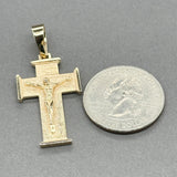 Estate 14K Y Gold 42.3mm Crucifix Pendant