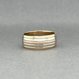 Estate 14K Tri-Color Gold 7.62mm Ring