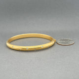 Estate 18K Y Gold 0.22ctw G-H/SI1-2 Diamond Bangle Bracelet
