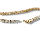 14K Y Gold 7.00ctw F/VS1 Lab-Created Diamond Tennis Bracelet