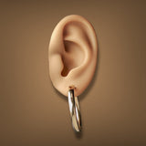 Estate 14K Y Gold 31.95mm Hoop Earrings