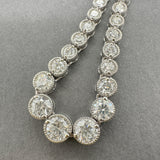 Estate 14K W Gold 10.27ctw I-J/SI2-I1 Diamond Riviere Necklace