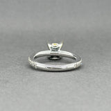 Estate 18K W Gold 0.35ctw H/SI1 & Yellow Diamond Eng. Ring Semi-Mount