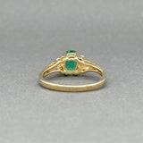 Estate 14K Y Gold 0.74ct Emerald & 0.04ctw Diamond Ring