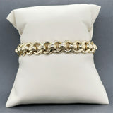 Estate 18K Y Gold 10.31mm Fancy Curb Bracelet