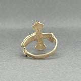 Estate 14K Y Gold Crucifix Ring