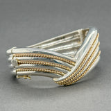 Estate SS 14 Chevron Bangle Bracelet