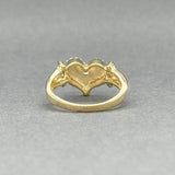 Estate 14K Y Gold 0.04ct G/VS1 Diamond Heart Ring