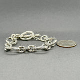 Estate Jai SS Bamboo Figaro Link Bracelet