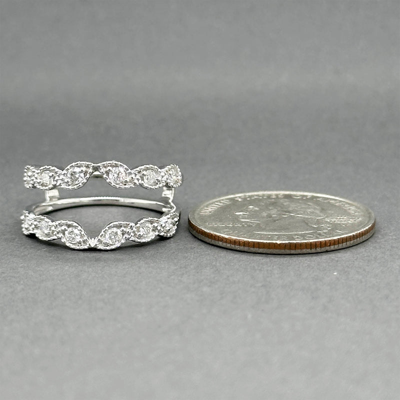 Estate 14K W Gold 0.34ctw F-G/SI2 Diamond Enhancer Ring