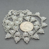 Estate Judith Ripka SS CZ Diamonique Fringe Necklace