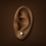 Estate 14K W Gold 0.46ctw H/SI2-I1 Diamond Stud Earrings