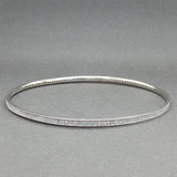Estate 14K W Gold 1.03ctw G-H/SI2-I1 Diamond Bangle Bracelet