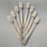 Estate International Silver Royal Danish SS Cocktail Fork Set of 8