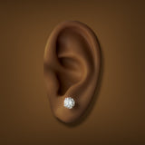 14K W Gold 1.60ctw H/SI1 Diamond Stud Earrings GIA