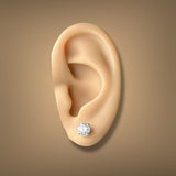 14K W Gold 1.60ctw H/SI1 Diamond Stud Earrings GIA