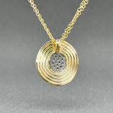 Estate 14K TT Gold 0.05ctw G-H/VS2-SI1 Diamond Pendant