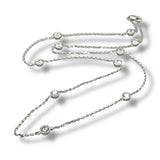 SS 2.00ctw  F-G/VS2 Lab Created Diamond By The Yard Necklace