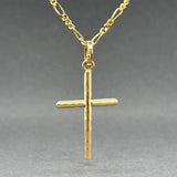 Estate 18K Y Gold 33.34mm Cross Pendant