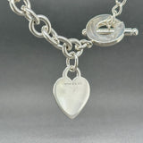 Estate Tiffany & Co. SS Heart Toggle Necklace