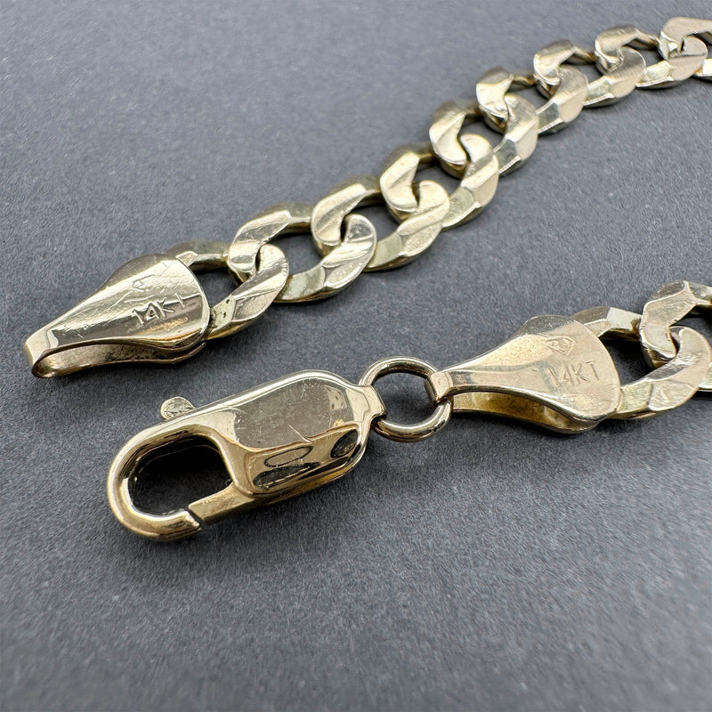 Estate 14K Y Gold Curb Link Bracelet