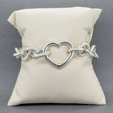 Estate Tiffany & Co. SS Heart Charm Bracelet
