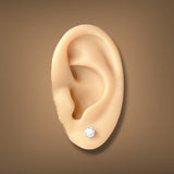 Estate 14K W Gold 0.73ctw F/SI2 Lab-Created Diamond Stud Earrings