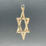 Estate 14K Y Gold 40mm Star of David Pendant