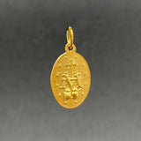 Estate 14K Y Gold Miraculous Medal Pendant