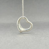 Estate Tiffany & Co. SS 16mm Open Heart Pendant