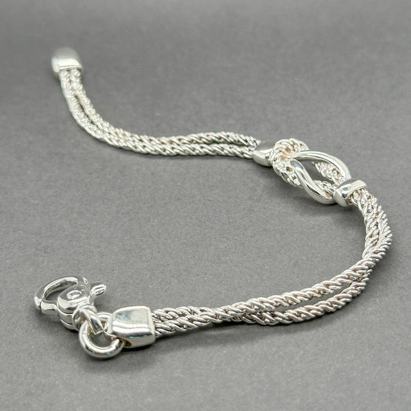 Estate Tiffany & Co. SS Love Knot Double Rope Bracelet