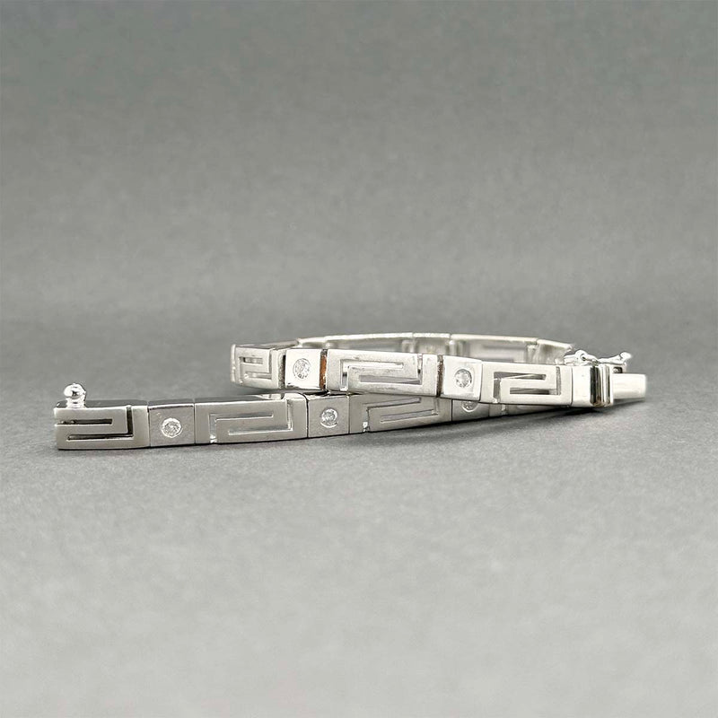 Estate 18K W Gold 0.28ctw H-I/SI1-2 Diamond Bracelet