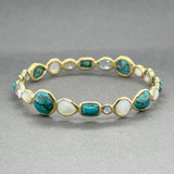 Estate Ippolita 18K Y Gold Multigem Bangle Bracelet