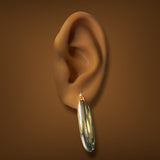 Estate 14K Y Gold 36.3mm Hoop Earrings