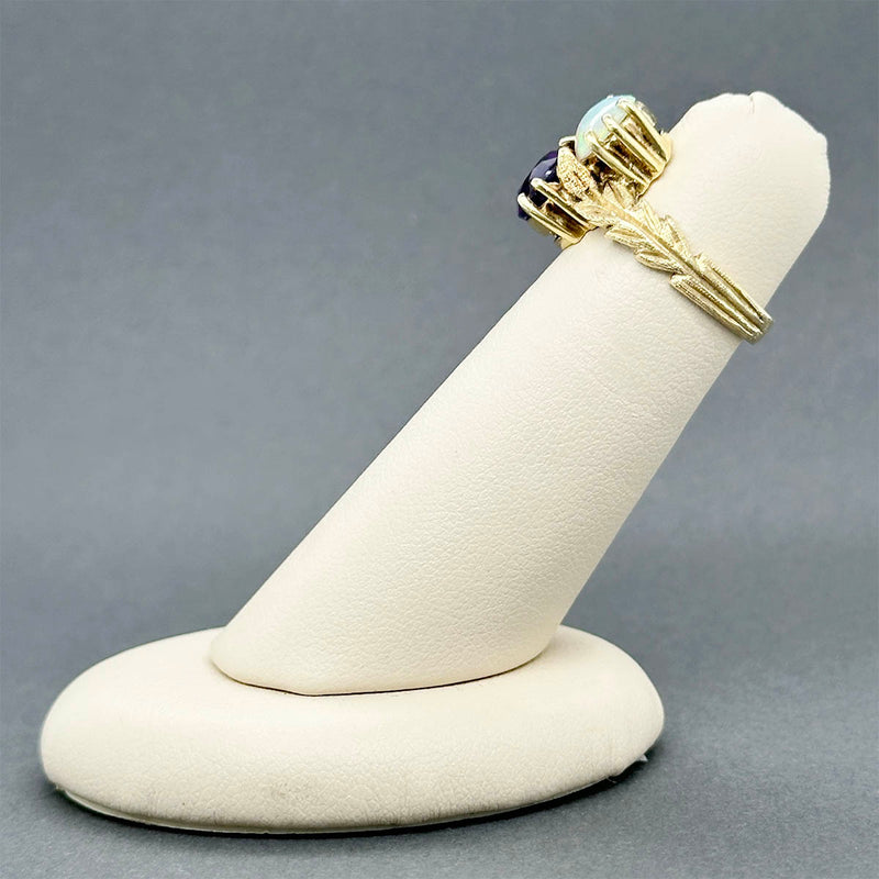 Estate 14K Y Gold 1.62ct Amethyst & 0.93ctw Opal Ring